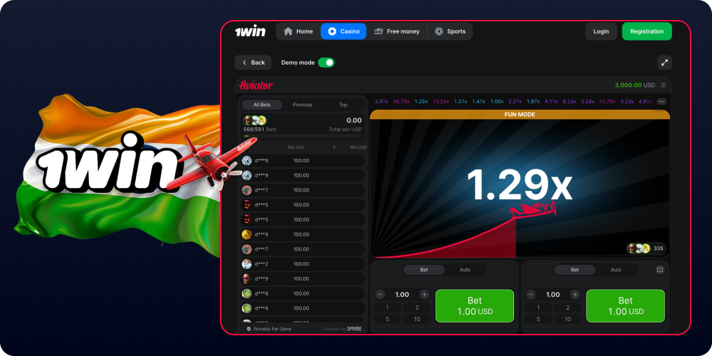 1Win Aviator official platform in India